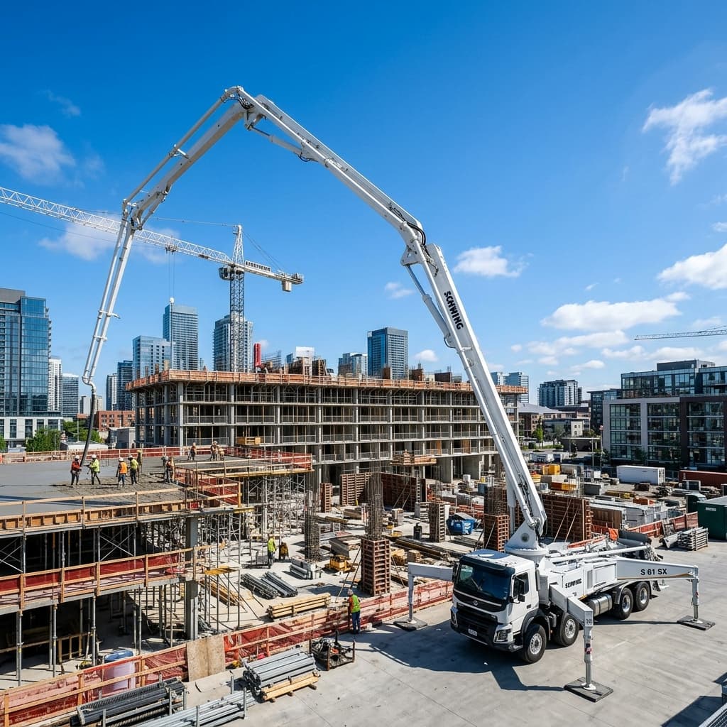 Concrete Pumping (Line & Boom) - High quality construction material delivery